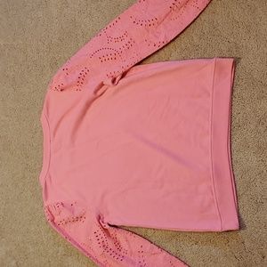 Talbots Long Sleeve Sweater with Pretty Floral Sleeves Size L